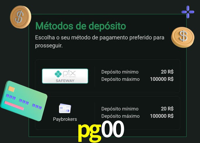 O cassino pg00 oferece uma grande variedade de métodos de pagamento